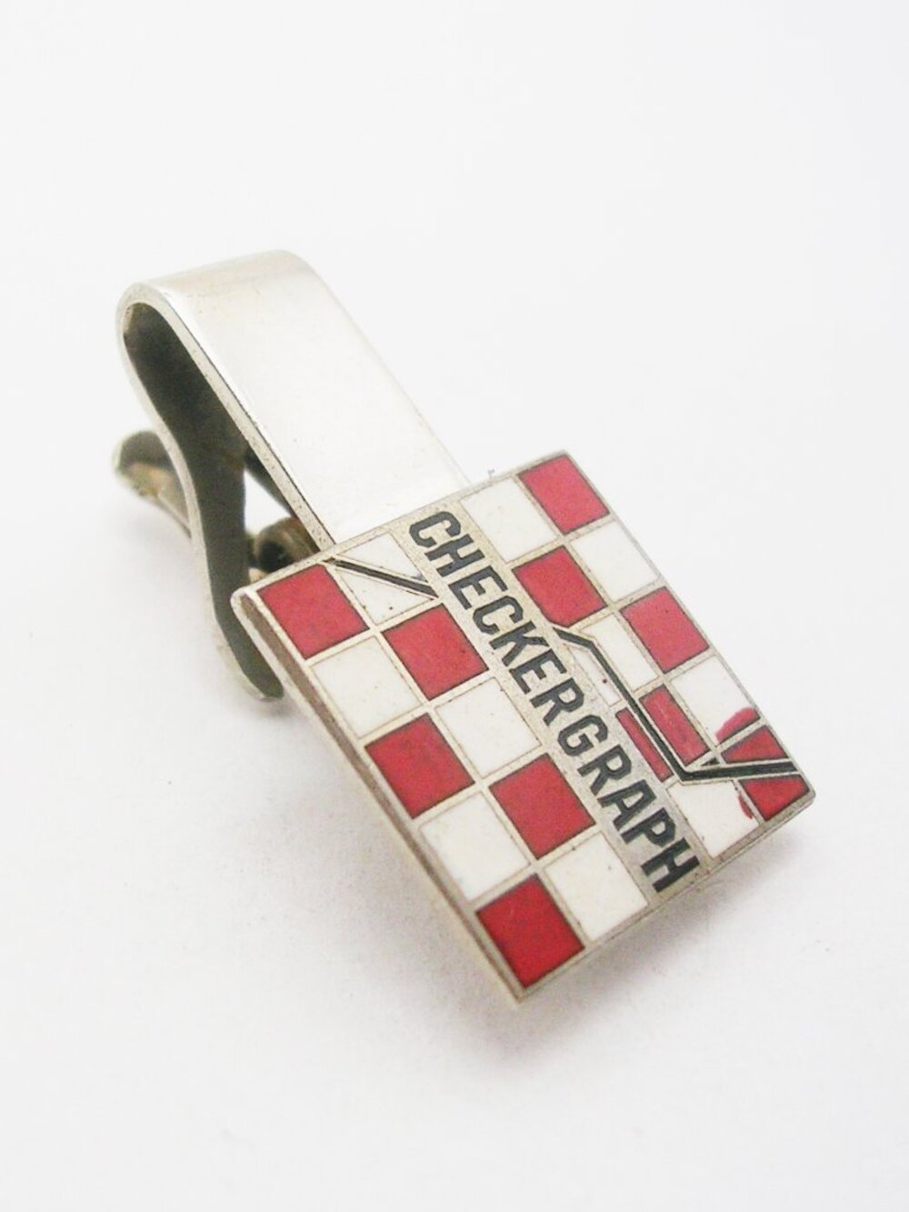 Vintage Tie Clip Bar Ralston Purina Checkergraph signed Eisenstadt